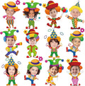 60pcs Circus Theme Cutouts Clown Juggling Bulletin Board Decorations Carnival by partygreeting
