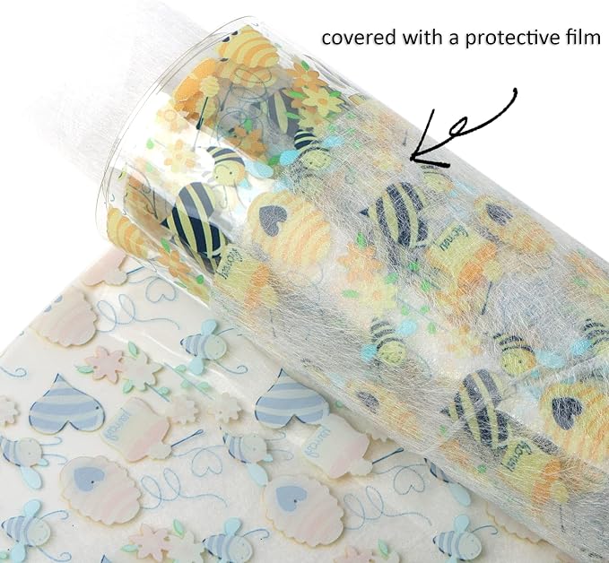 Transparent PVC Printed Faux Leather Roll 11.8" x 47.2" Synthetic Leather - Image 3