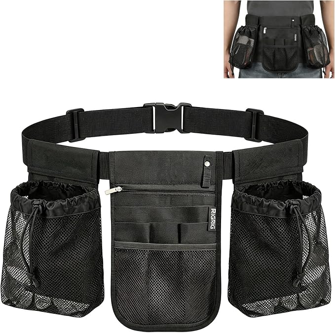 Rock Collecting Waist Bag, Mushroom Hunting, Mesh Fanny Pack by Rigrig