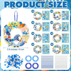 Hollowfly 48 Sets Hanukkah Wreath Craft Kits DIY Menorah Hanging Ornaments Make - Image 3