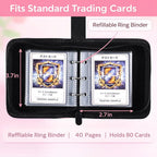 Mini Trading Card Binder Album, 1 Pocket Card Binder - Image 3