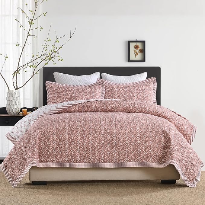 SahSahCasa Quilt Set Queen Size, 100% Cotton Quilt Bedding Set Bedspread - Image 2