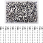 Lemonkey 100Pcs Ball Beads Chain Bulk, 4 Inch Dog Tag Metal Small Chain by Lemonkey