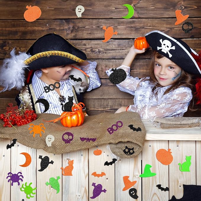 240Pcs Halloween Foam Stickers Glitter Self-Adhesive Craft Stickers - Image 6