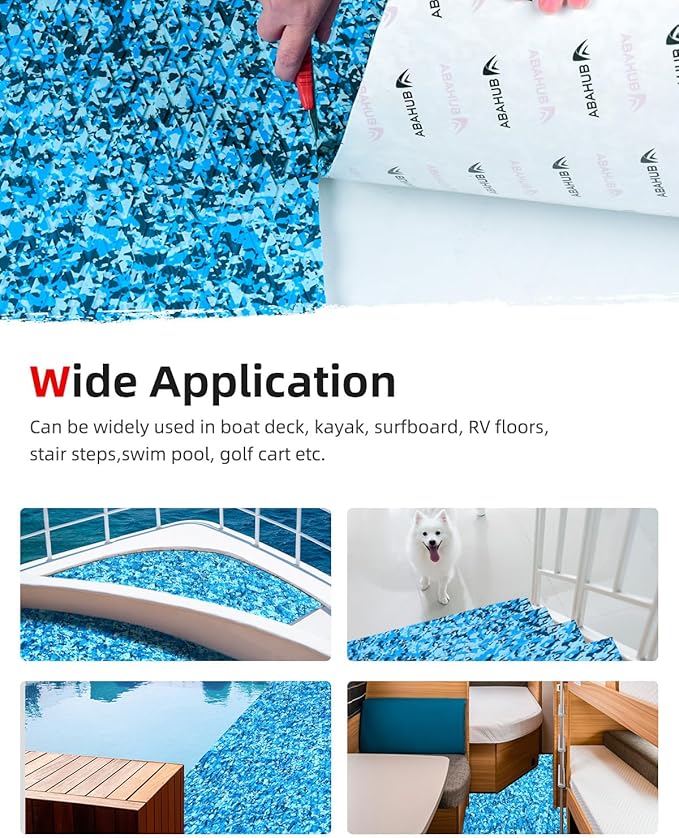 Abahub EVA Foam Boat Flooring Self-Adhesive Decking Surfboard Traction Pad | - Image 5