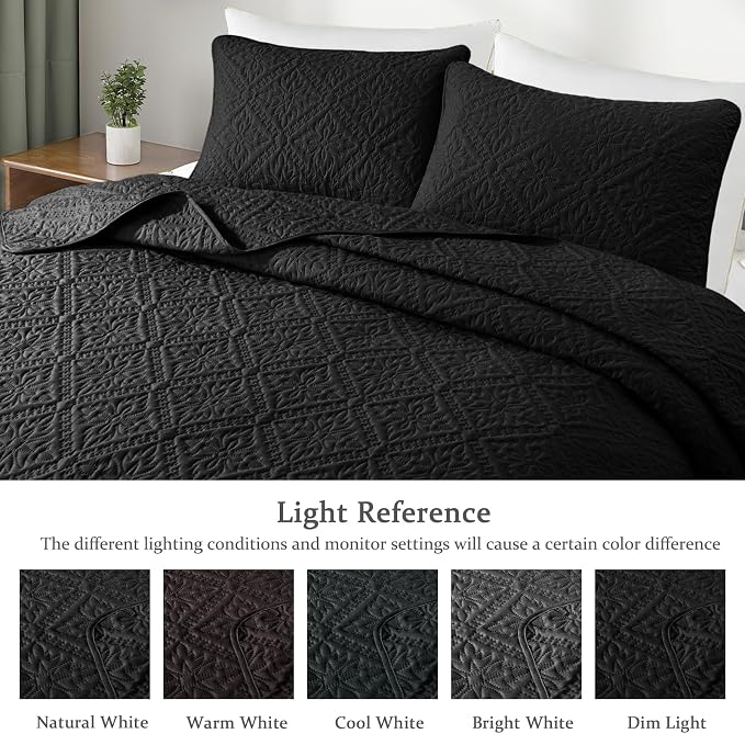 Exclusivo Mezcla King Quilt Bedding Set, Lightweight Soft Bedspreads Coverlets - Image 3