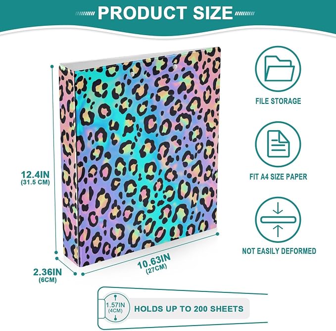 Insect Anime Nature Round Ring Binders 1.5 Inch Beetle Fauna 3 Ring Clipboard - Image 4
