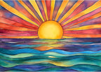 Lxmsja Sunrise Diamond Art Kits by Lxmsja