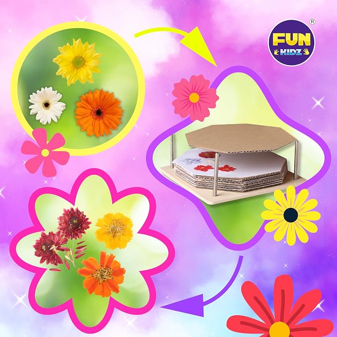 Creative Flower Press Kit for Kids, FunKidz 9 Layers Wooden Pressed Flowers - Image 7