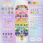 Sunlode 30, Beads for Bracelets 6 Boxes Bead for Jewelry Making Kit Friendship - Image 3