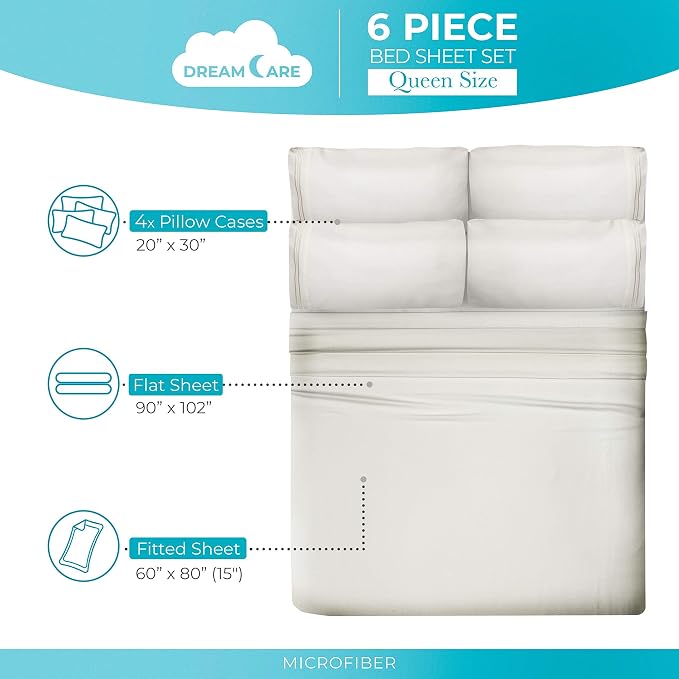 DREAMCARE Queen Sheet Set - Image 4