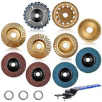 11PCS Wood Carving Disc Set for 4" or 4 1/2" Angle Grinder, Stump Tool Grinding by Konvixon