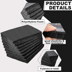 Frienda 4 Pcs 12" x 8" x 2" Polyethylene Foam Sheet Thick Black Packing Foam - Image 3