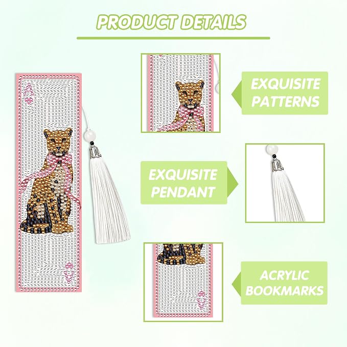 Y2K Coquette Diamond Art Bookmarks, DIY Girly Aesthetic Book Marks - Image 4