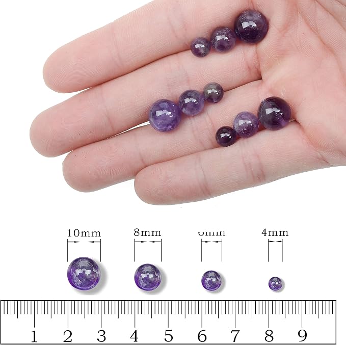 AD Beads Natural Gemstone Round Loose Beads 15" - Image 5