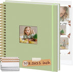 8.5x11 Inch Scrapbook Photo Album, Linen Cover DIY Scrapbooks by Hiwhy