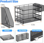 OPNICE Desk Organizer, 4-Tier Desktop File Organizer - Image 2