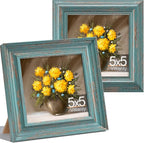 Vittanly 5x5 Picture Frames Set of 2, Ornate Vintage Photo Frame by Vittanly