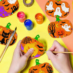 36PCS Wooden Pumpkins Ornaments to Paint Halloween Thanksgiving Decoration - Image 4