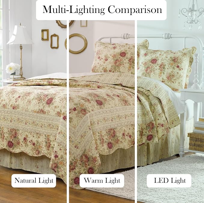Greenland Home Antique Rose King Quilt Set - Image 4