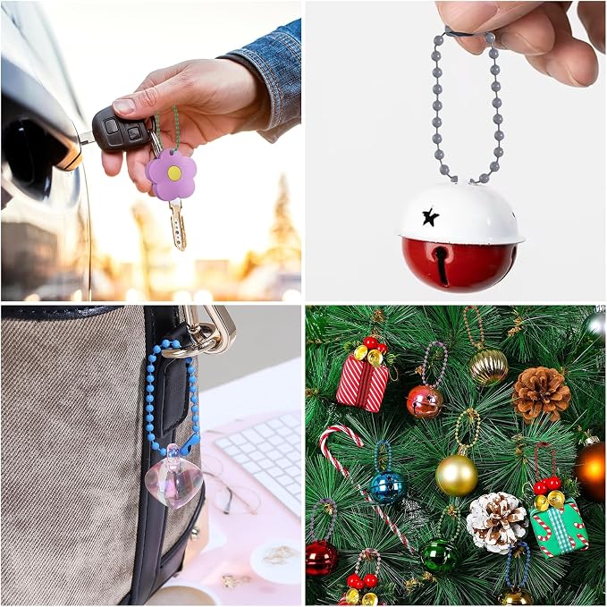 Lemonkey 100Pcs Ball Beads Chains Bulk, 4 Inch Dog Tag Metal Small Chains - Image 5