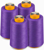 AK Trading 4-Pack Purple All Purpose Sewing Thread Cones of High Tensile by Fabrics%7CEventDecor%7CCrafts%7CUpholsteryFoam