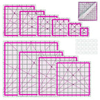 10 Quilting Rulers Square, Quilting Square Ruler Set Quilting Templates by ZICALSO
