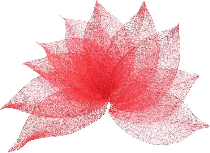 uxcell 100 Pcs Red Skeleton Leaves by uxcell