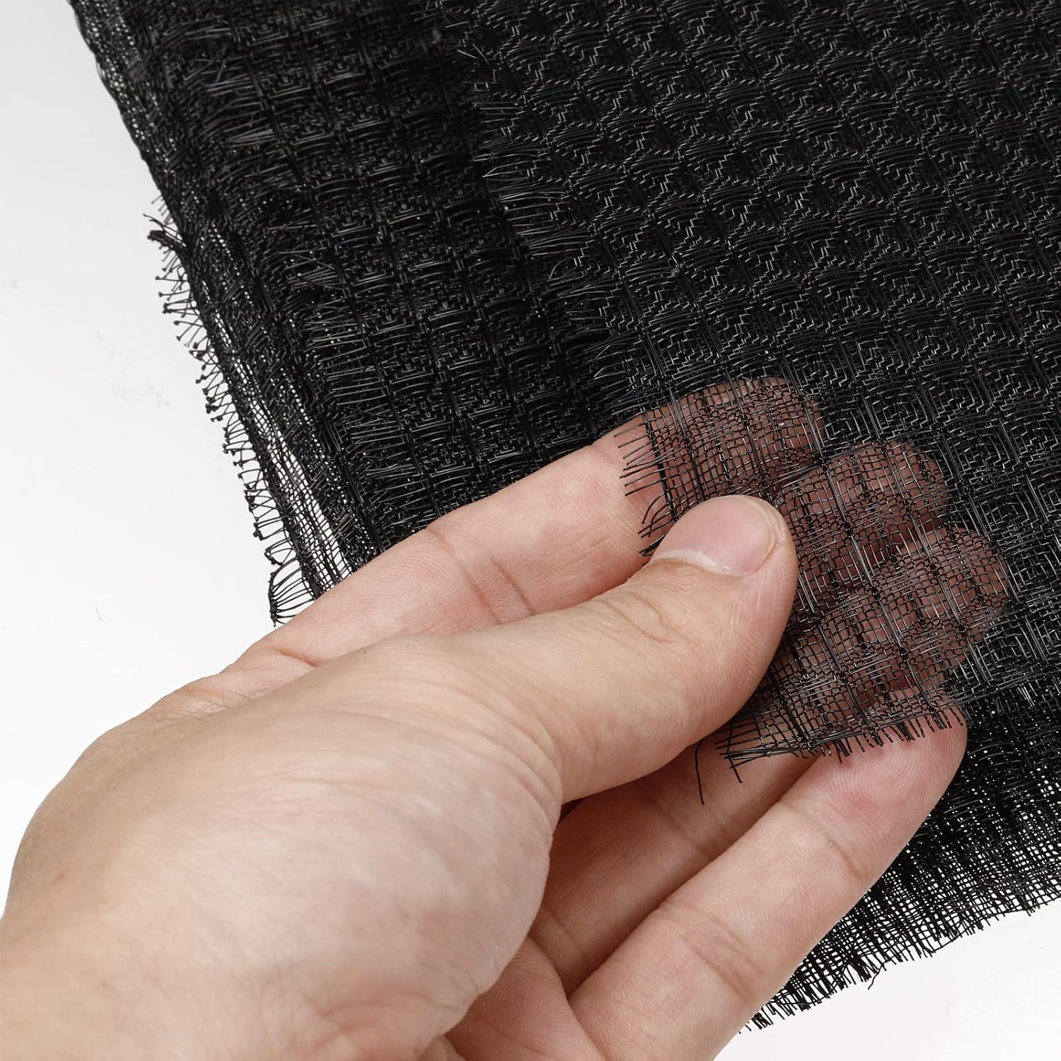 PATIKIL 47.2" x 23.6" Air Conditioner Air Filter Material, 2 Pack Plastic Dustproof Filtering Mesh Screen Replacement for Air Conditioning, Black