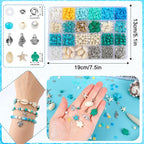 UPINS 2100Pcs Ocean Beads Bracelet Making Kit, Summer Beach Beads - Image 5