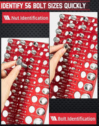 56 Thread Checker, VEXTHYX 30 Standard and 26 Metric nut and Bolt Thread Gauge - Image 2