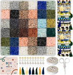 Box-O-Beads Earth Tones Clay Beads Bracelet Making Kit – 6, 000 Pieces Premium - Image 6