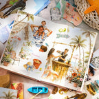 Summer Beach Scrapbook Sticker Book, 500+ Vintage Travel Stickers - Image 7