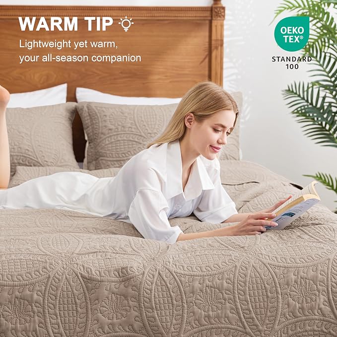 Love's cabin Quilts for Full Bed Burlwood Bedspreads Bedding Set - Image 4
