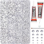20100PCS Silver Clear Rhinestones by Worthofbest