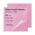2 PCS 8 x 8 inch Glitter Colored Plexiglass Acrylic Sheets by gdhwcxl