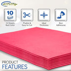 Red EVA Foam Sheets, 9 x 12 Inch, 2mm Thick Handicraft Foam Paper - Image 4