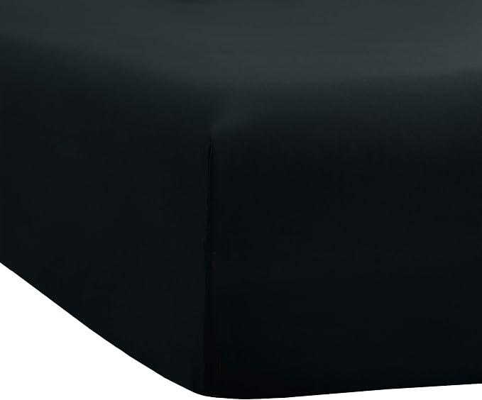Sfoothome Black Fitted Sheet, 14 Inch Pocket Deep, Microfiber Sheets, Twin XL - Image 4