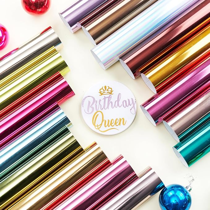 Tintnut Holographic Permanent Vinyl 16 Pcs 12x12in Metallic Adhesive Vinyl | - Image 7