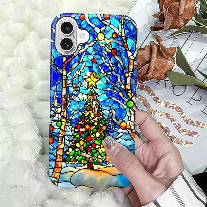 Case for iPhone 16, Scratch Resistant Hybrid Double Layer Hard Shell，Christmas - Image 7