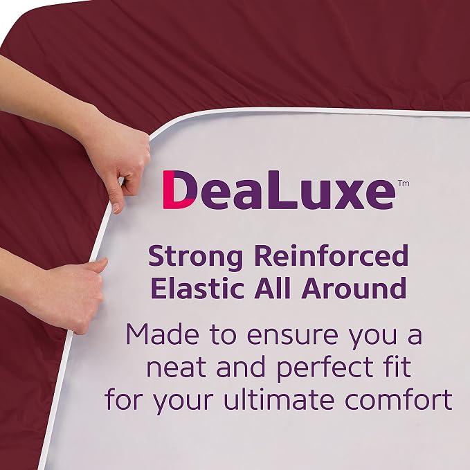 DeaLuxe California King Fitted Sheet Deep Pocket - Image 4