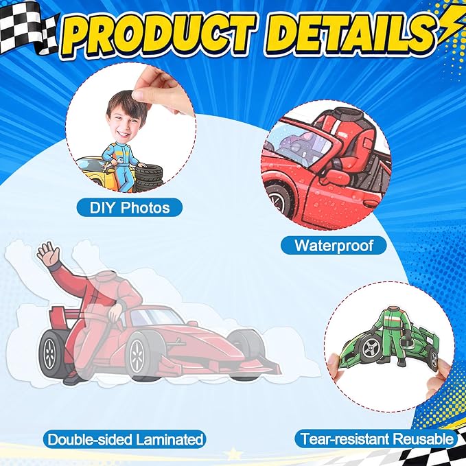 120pcs Race Car Cutouts Racing Theme Bulletin Board Decoration Back to School - Image 3