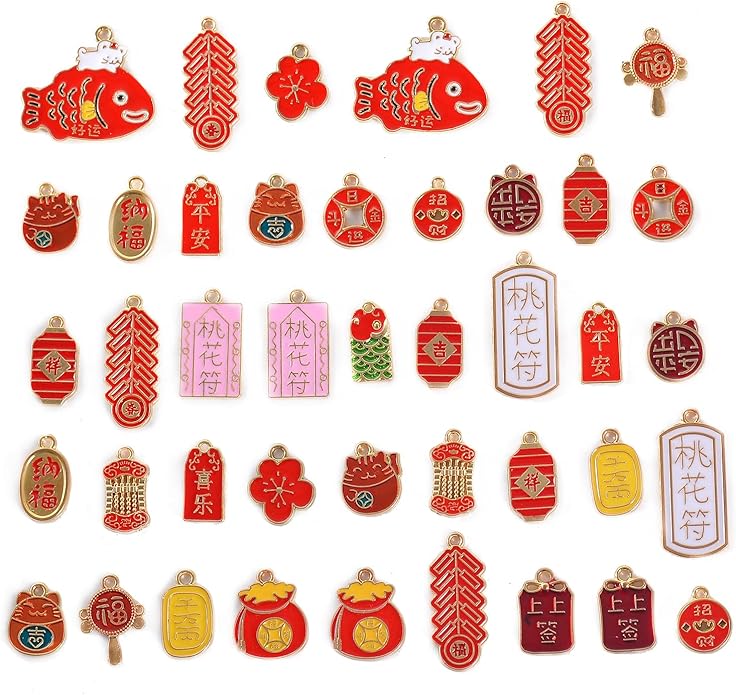 Bulk Gold Enamel Charms for Jewelry Making, Colorful Metal Charms Pendant for by stino