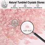 0.88 Lb Rose Quartz Crushed Stones Crystal Chips Bulk, Natural Gemstones - Image 2