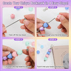 Sandure 162pcs DIY Beadable Metal Bookmarks Craft Kit - Image 3