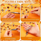 558 Pcs Fall Football Charms for Keychain DIY Gift Fall Football for Jewelry - Image 3
