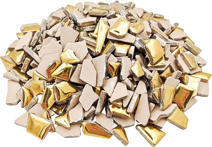 1.1lb Ceramic Mosaic Tiles, Mixed Colour Ceramic Mosaic Pieces - Image 3