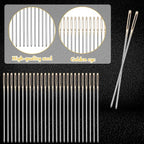 90 Pieces Cross Stitch Needles 22 & 24 & 26 Gauge Golden Large Eye Embroidery - Image 6
