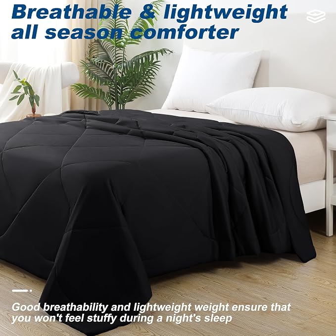 Cooling Comforter Queen Size, Double-Sided Cold Tech Fabric Quilted Bed - Image 7