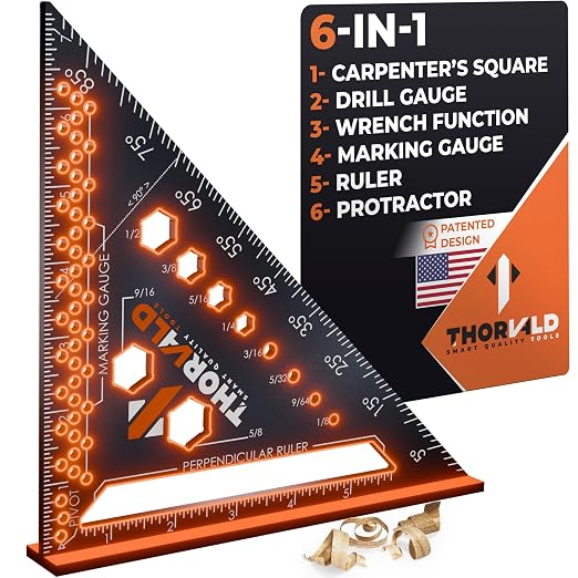 THORVALD 6-in-1 Carpenter Square 7 inch by THORVALDUSA